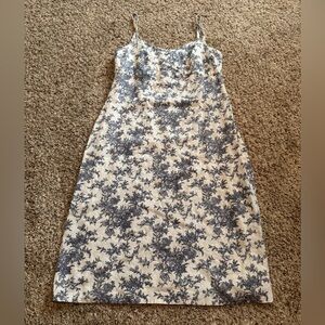 GAP Blue and White Floral Linen Dress size 2